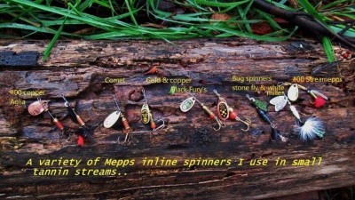 A variety of Mepps lures I use in small tannin waters.. (2).jpg